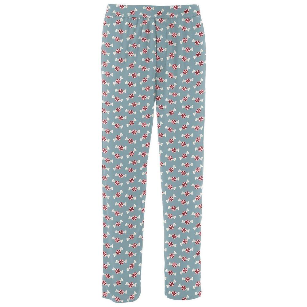 NEW KICKEE men's print pajama pants in stormy sea peppermints
